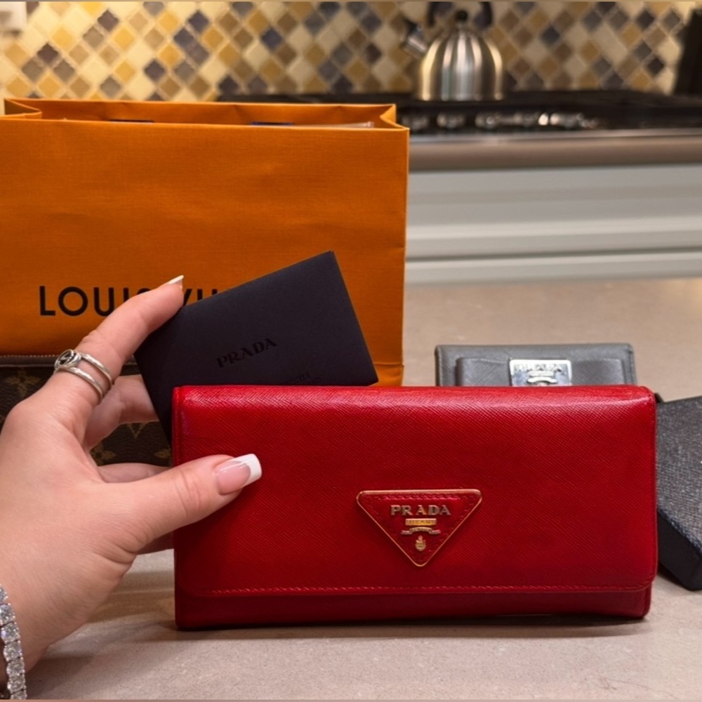 Prada Red Wallet